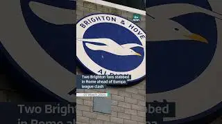 Two Brighton fans stabbed in Rome ahead of Europa league clash #itvnews #brighton