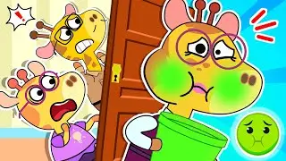 😱What's Happening with Poem's Mom? 🦒 Mystery Story 🧩Fire Spike Kids Stories🔥