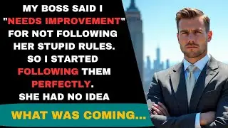My Boss said i need improvement for not following her rules. so i started following them perfectly..