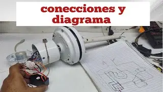 conecciones de ventilador de techo ( y diagrama ) capacitor de 4 cables