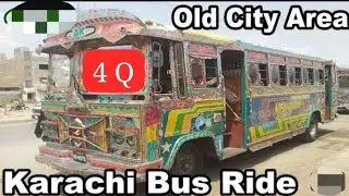 4Q buss ride in karachi Sindh #bus #buses #coaches #coach #ride #oldbus #karachi #viral #live #video