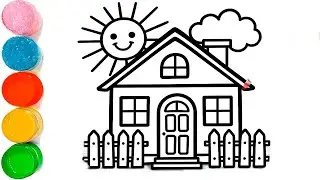 House Drawing Step by Step | HOW TO DRAW A HOUSE EASY | Drawing House form Shapes