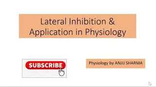 Lateral inhibition physiology