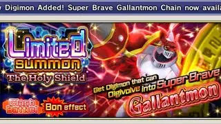Digimon Rearise || Summons Super Brave Gallantmon || 3 multis