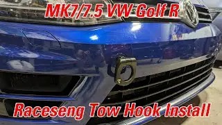 MK7/7.5 VW Golf Raceseng Front Tow Hook Install - Bumper Drill Method