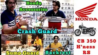 HONDA H'NESS CB350 RS CB350 सस्ती सुन्दर टिकाऊ ACCESSORIES | LEG GUARD | SUMPGUARD | BACKREST 🏍 Etc.