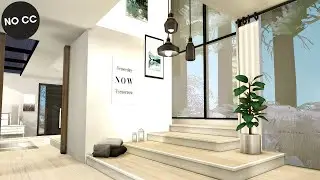 Modern Scandinavian House (No CC)  Sims 4 Stop Motion Build & Interior