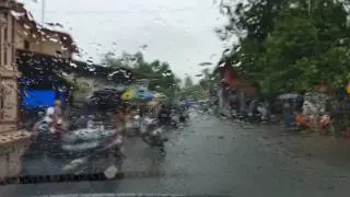 Assolna Market through my windshield.