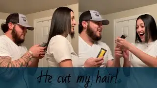 My boyfriend cuts my hair!!??
