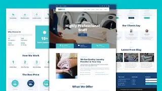Complete Responsive Laundry Service Website Template -HTML- CSS - JS - 100% Free - Free Website Code