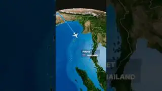 Delhi to Phuket Thailand World Travel Flight Map Animation #travel #animation #videoediting