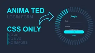 HTML and CSS code for Animated login page || coding education