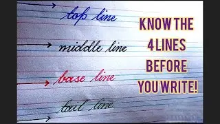 Names of Four Lines in English Copy book | Four-Line Notebook Explained with Cursive Strokes