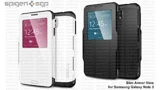 Note 3 Spigen Slim Armor View Case Unboxing & Review