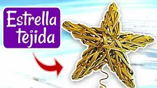 Cómo hacer ESTRELLAS tejidas de papel periódico. How to make paper stars