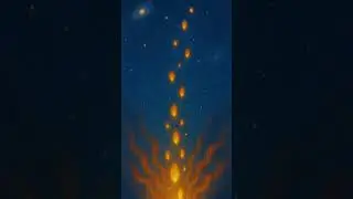 cosmic emberfall across the quiet void