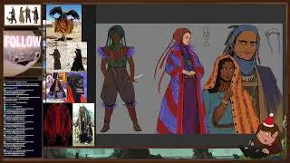 Colourful patterns of the Tribe of the Feathers - Concept art for Druwides