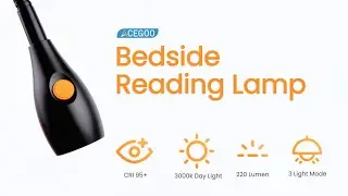 acegoo Wall Mounted Minimalist Bedside Reading Light, Wooden Headboard Mount Book Light