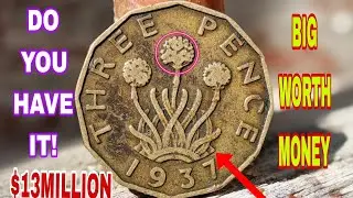 Top one three pence UKIs the 1937 THREE PENCE COIN Worth Anything? UK 1937 three pence coin value?