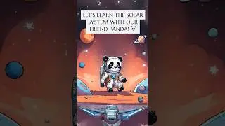 Learn about planets in our solar system with cute #peppythepanda! #kidslearning  #shortsvideo