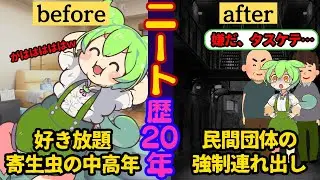 【引きこもり】ニート歴20年の中年→強制連れ出し実行へ【ずんだもん】