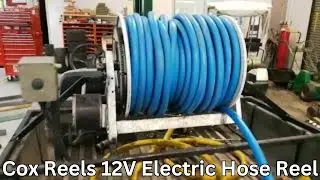 Electric hose reel in action