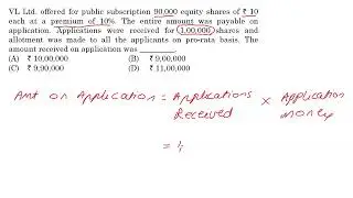 Issue of Shares Application Money Calculation CBSE Accountancy 2025 Q3 a