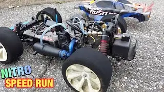 Traxxas Nitro Rustler speed run how fast can it go  ||  Nitro RC