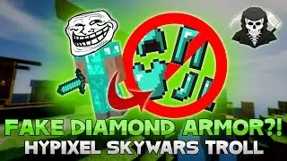 THE FAKE DIAMOND ARMOR CHALLENGE! ( Hypixel Skywars TROLLING )