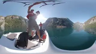 360 VR video of Seven Sisters waterfall, Geiranger