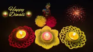 diwali special candle holder|diwali craft|diy|crochetmalayalam|english subtitles