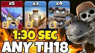 Th18 Super Yeti + Meteor Golem + Revive Spells Attack Strategy! Best Th18 Attack ( Clash of clans ) 