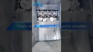 Single Shaft Aluminium Briquette Crusher - Easy Aluminium Scrap Processing #AluminiumScrapRecycling