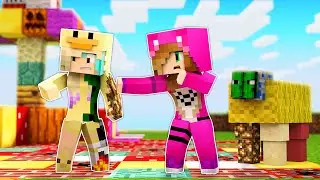 Minecraft pero TODO lo que TOCO se VUELVE ALEATORIO con @Lyna 😂❓  MINECRAFT ALEATORIO