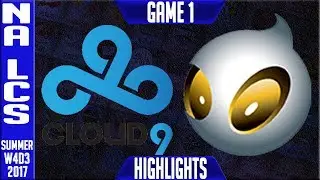 C9 vs DIG Highlights Game 1 | NA LCS Week 4 Summer 2017 | Cloud 9 vs Dignitas G1