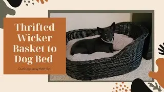 Large Wicker Basket Thrift Flip//Dog Bed//Quick Flip