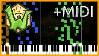 [120] Energetic Encounter (Boss Battle 5) Piano Tutorial + MIDI [Wynncraft]