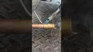 Soldering A Brass Nipple (MIP) #shorts