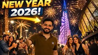 New Year 2026 in Dubai 🎆 | Burj Khalifa Fireworks & Crazy Crowd
