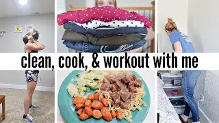 CLEAN WITH ME, WORKOUT WITH ME, COOK DINNER WITH ME | GET IT ALL DONE WITH FRUGAL FIT MOM