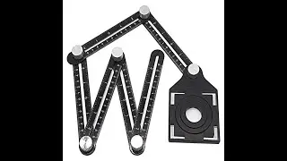 Tile Cutter Multi Angle Aluminium Alloy Measuring Ruler Six Folding Ruler Metal Tool