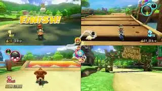Four-player split screen racing - Mario Kart 8 Deluxe
