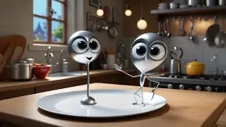 Two Silly Spoons March on a Plate | Funny Kitchen Song for Kids | Nursery Rhymes and Baby Songs