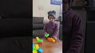 Littile kid building blocks #shorts