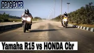 CBR 150R vs R15 - Drag Race | highway Battle | Top End  Long Race
