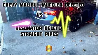 CHEVY MALIBU MUFFLER/RESONATOR DELETE LOUD POPS! 🔥#muffler #delete #car #automobile #chevy #resonato