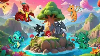 Learn Dragon Names For kids in English | Dive into a world of magical dragons cartoon adventure