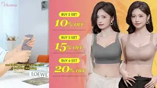 VEIMIA Instantly Make Big Breast Women Look Slim Wireless Minimizer Bra
