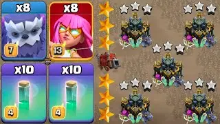 TH17 NEW ATTACK STRATEGY! Yeti/Super Archer With Invisible Spell : CLASH OF CLANS #4