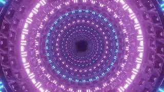 4K ULTRA HD  NEON CIRCLE TUNNEL VORTEX  Background Video  I  VJ Loop  I  Live  Screensaver